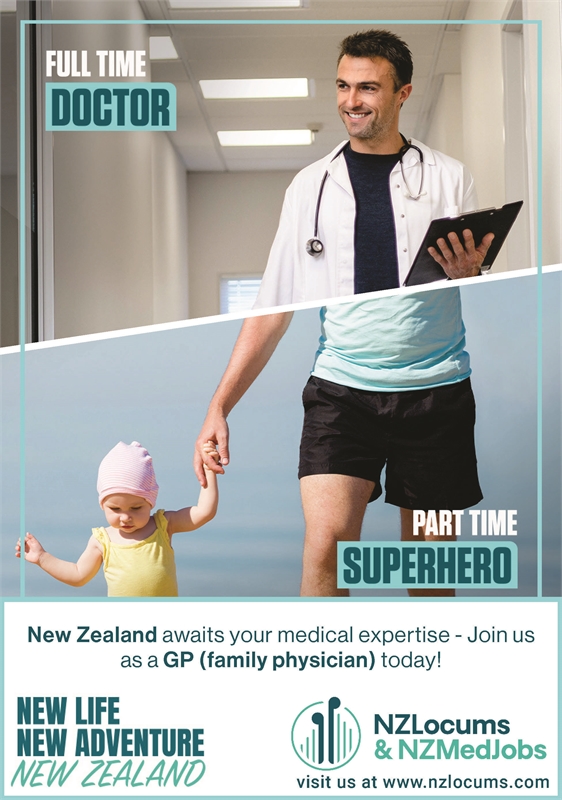 Display ad for NZlocums seeking to hire family physicians